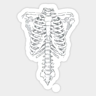 cracked skeleton costume Sticker